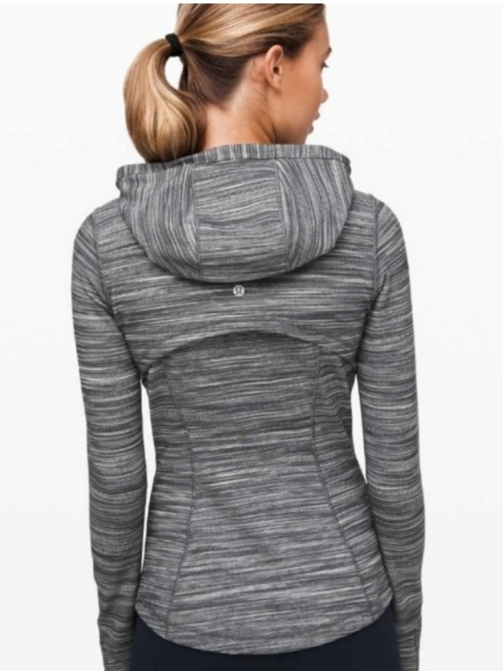 Lululemon Hooded Define Jacket Slim Nulu LW4BF8S Heather Grey Women's 4 Running